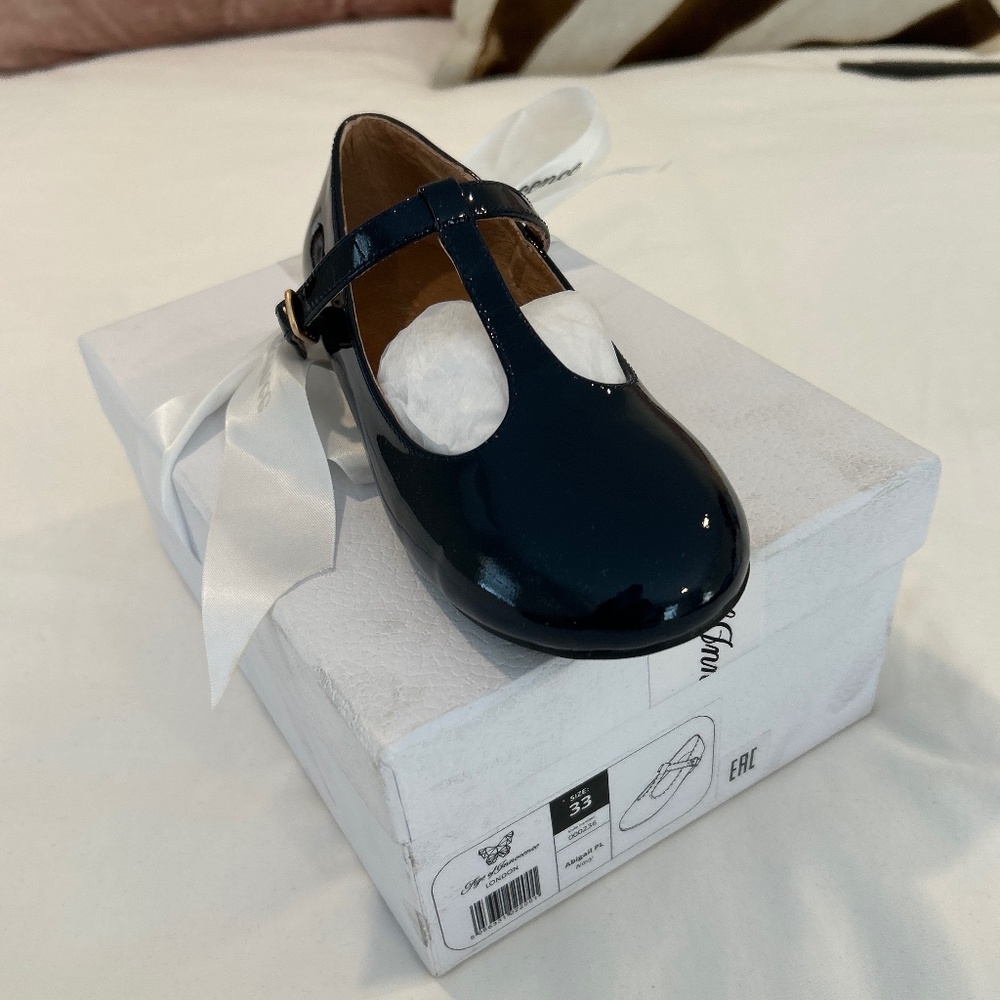 Age of Innocence Navy Patent Leather Shoe
